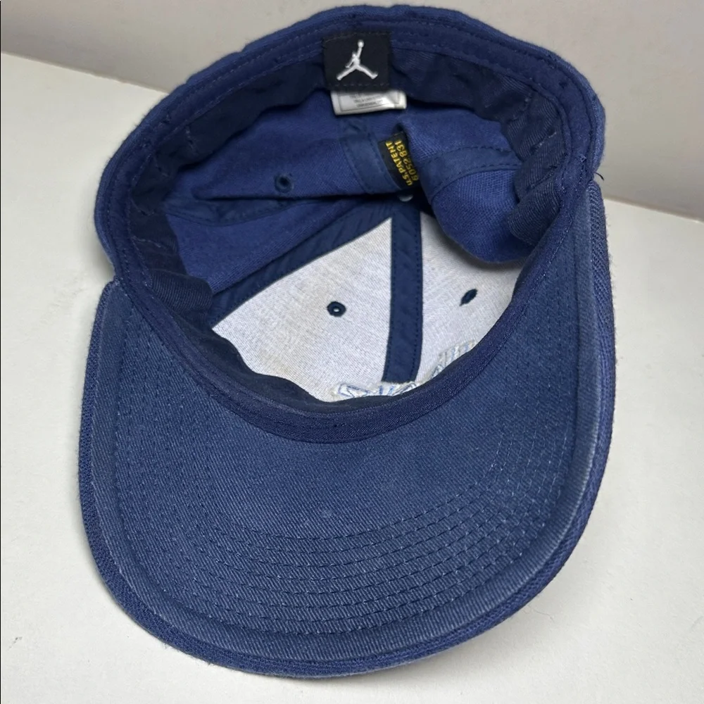 Jordan vintage university of North Carolina UNC Tarheels dark and light blue hat